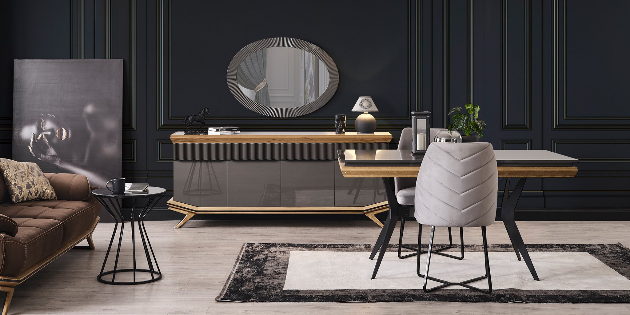 Grand Ahşap Yemek Odası Takımı